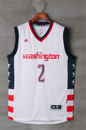 Maillot De Basket Washington Wizards John Wall 2 16-17 Season Tissus Sportif Fans Edition Blanc